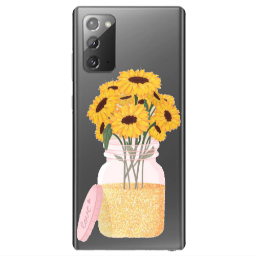 Samsung Note 20 Daisies Transparent Silicone TPU Θήκη