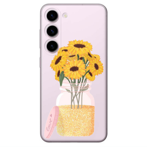 Samsung S23 Plus Daisies Transparent Silicone TPU Θήκη