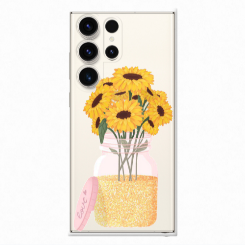 Samsung S23 Ultra Daisies Transparent Silicone TPU Θήκη