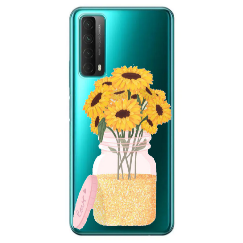 Huawei P Smart 2021 Daisies Transparent Silicone TPU Θήκη