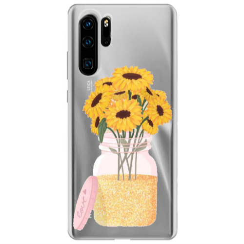 Huawei P30 Pro Daisies Transparent Silicone TPU Θήκη