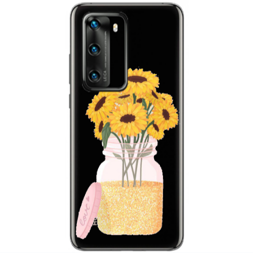 Huawei P40 Daisies Transparent Silicone TPU Θήκη