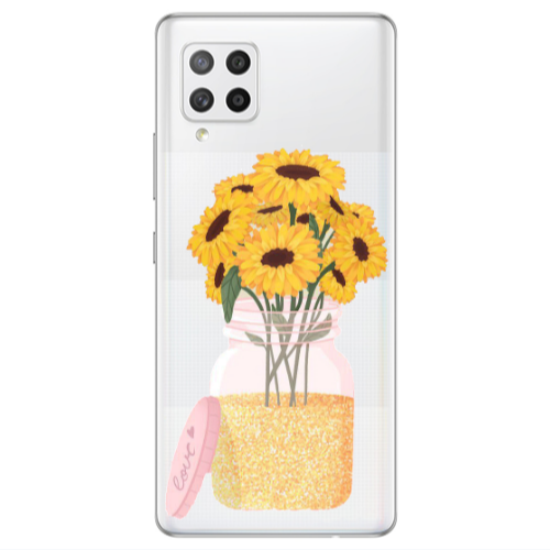 Samsung A42 5G Daisies Transparent Silicone TPU Θήκη