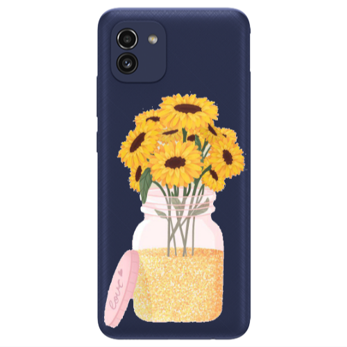 Samsung A03 Daisies Transparent Silicone TPU Θήκη