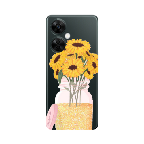 Oneplus Nord CE 3 Lite 5G Daisies Transparent Silicone TPU Θήκη