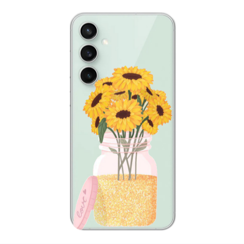 Samsung S24 Daisies Transparent Silicone TPU Θήκη