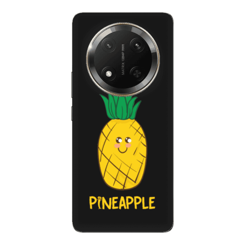 Honor Magic 7 Lite Pineapple Black Colored Silicone TPU Θήκη