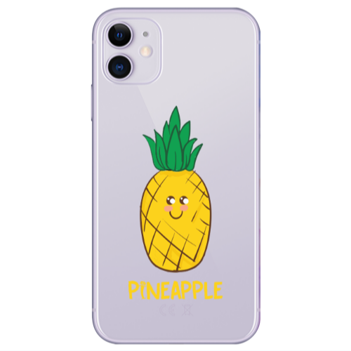 Apple iPhone 11  Pineapple Transparent Silicone TPU Θήκη