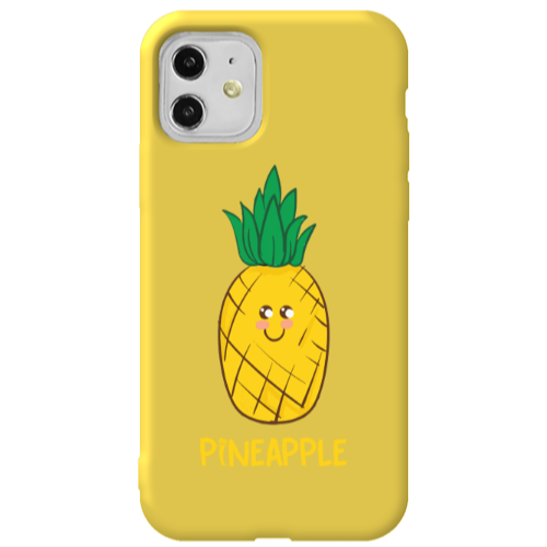 Apple iPhone 11  Pineapple Yellow Colored Silicone TPU Θήκη