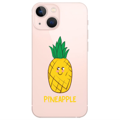 Apple iPhone 13 Pineapple Transparent Silicone TPU Θήκη