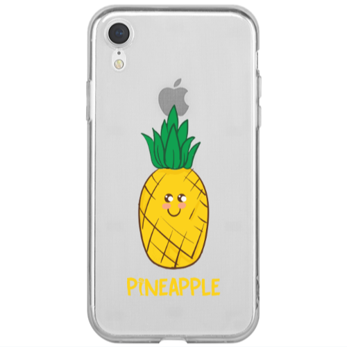 Apple iPhone Xr Pineapple Transparent Silicone TPU Θήκη
