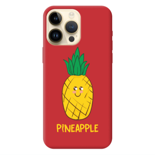 Apple iPhone 13 Pro Max Pineapple Red Colored Silicone TPU Θήκη