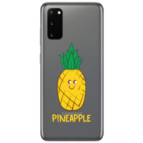 Samsung S20 Pineapple Transparent Silicone TPU Θήκη