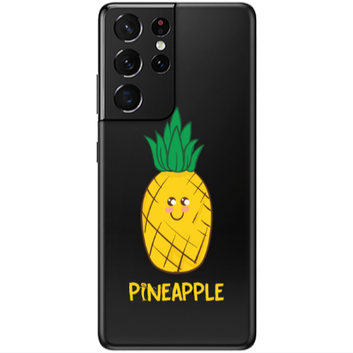 Samsung S21 Ultra Pineapple Transparent Silicone TPU Θήκη