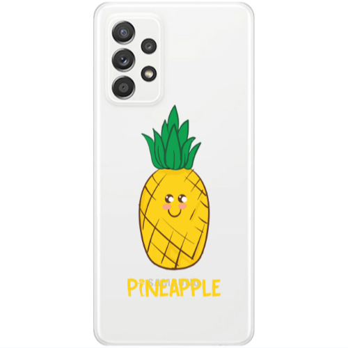 Samsung A53 Pineapple Transparent Silicone TPU Θήκη