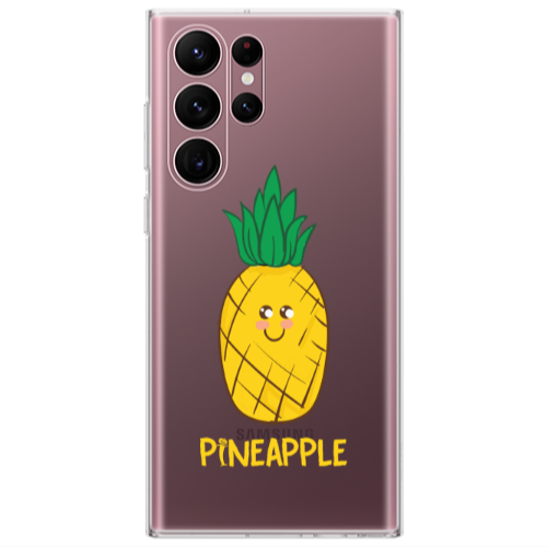 Samsung S22 Ultra Pineapple Transparent Silicone TPU Θήκη