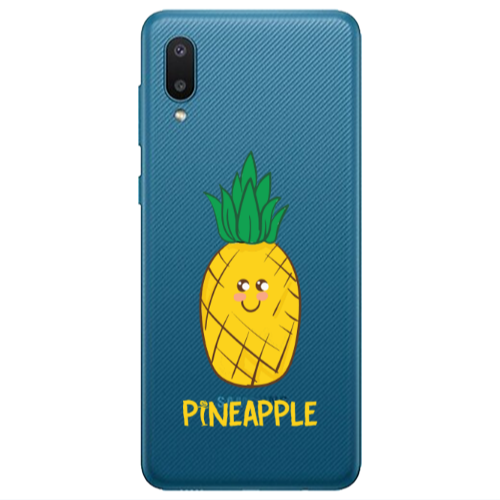 Samsung A02 Pineapple Transparent Silicone TPU Θήκη