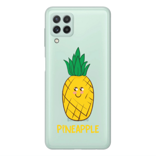 Samsung A22 4G Pineapple Transparent Silicone TPU Θήκη