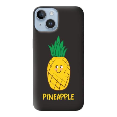 Apple iPhone 14 Plus Pineapple Black Colored Silicone TPU Θήκη