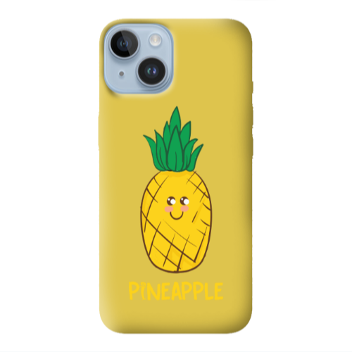 Apple iPhone 14 Plus Pineapple Yellow Colored Silicone TPU Θήκη
