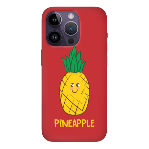 Apple iPhone 14 Pro  Pineapple Red Colored Silicone TPU Θήκη