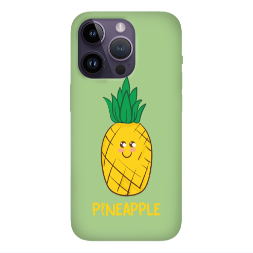 Apple iPhone 14 Pro Max Pineapple Light Green Colored Silicone TPU Θήκη