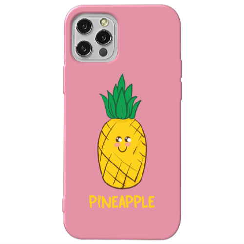 Apple iPhone 13 Pro Pineapple Pink Colored Silicone TPU Θήκη
