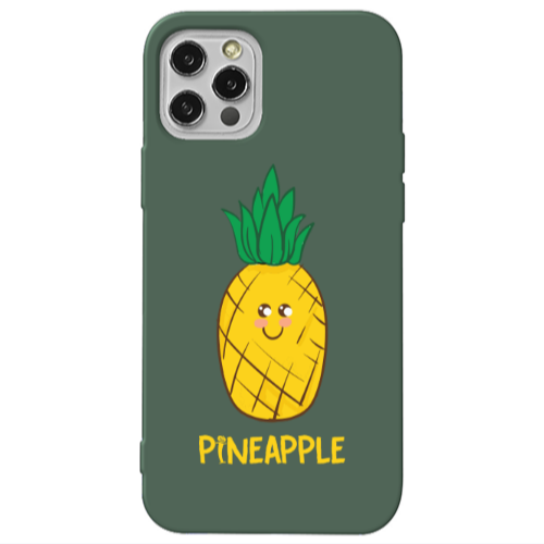 Apple iPhone 13 Pro Pineapple Dark Green Colored Silicone TPU Θήκη