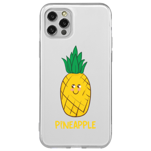 Apple iPhone 12 Pro Pineapple Transparent Silicone TPU Θήκη