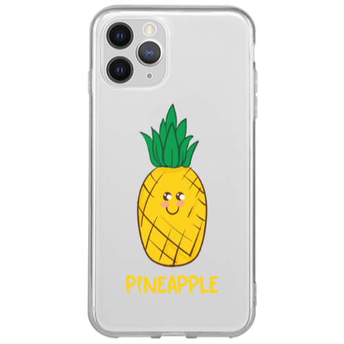 Apple iPhone 12 Pro Max Pineapple Transparent Silicone TPU Θήκη