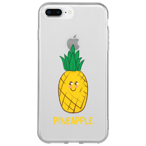 Apple iPhone 7 Plus Pineapple Transparent Silicone TPU Θήκη