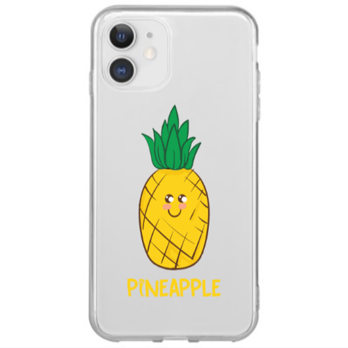 Apple iPhone 12 Mini Pineapple Transparent Silicone TPU Θήκη
