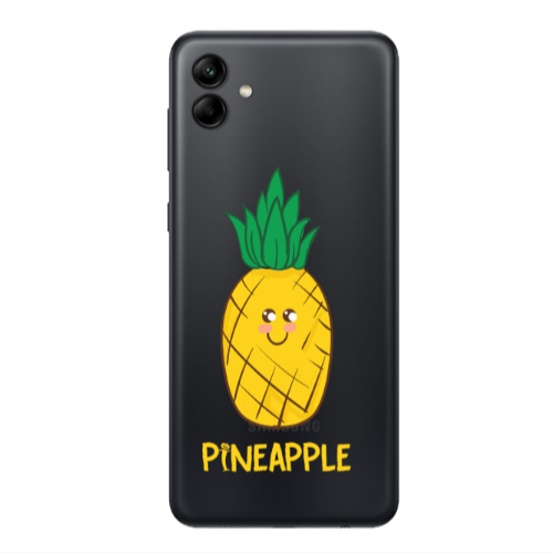 Samsung A04 Pineapple Transparent Silicone TPU Θήκη