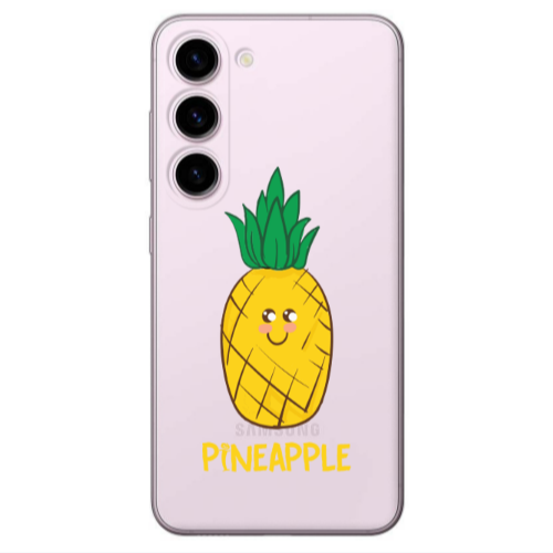 Samsung S23 Plus Pineapple Transparent Silicone TPU Θήκη