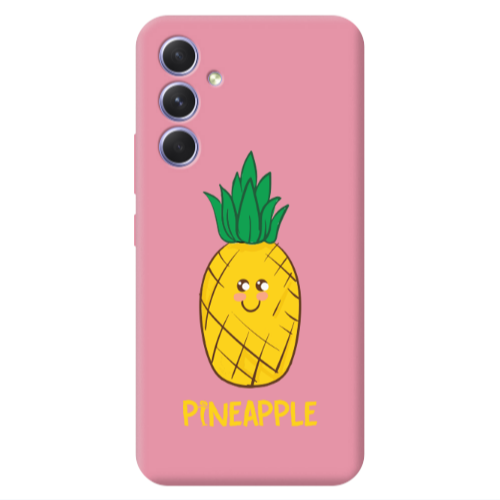 Samsung A54 Pineapple Pink Colored Silicone TPU Θήκη