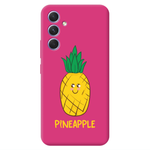Samsung A54 Pineapple Fuchsia Colored Silicone TPU Θήκη
