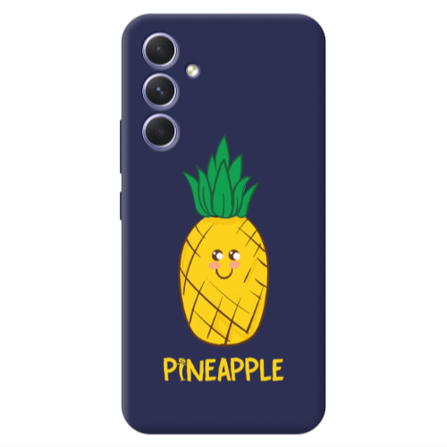 Samsung A54 Pineapple Dark blue Colored Silicone TPU Θήκη