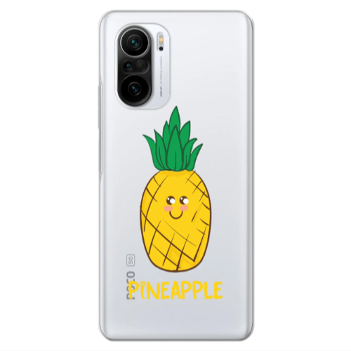 Xiaomi Poco F3 Pineapple Transparent Silicone TPU Θήκη