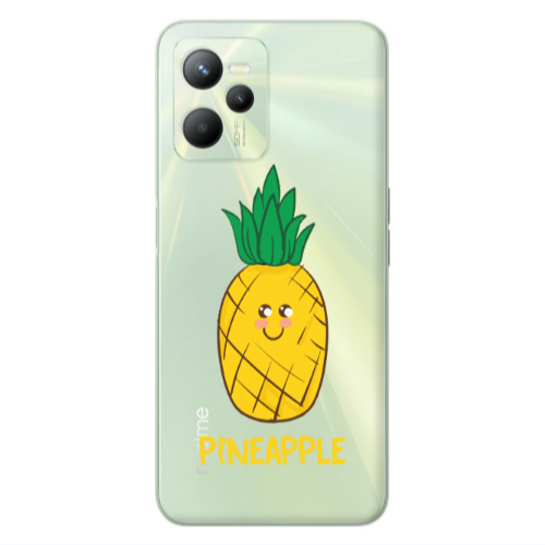 Realme C35 Pineapple Transparent Silicone TPU Θήκη