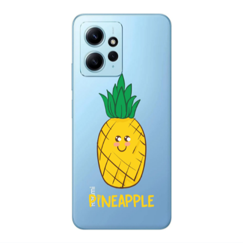 Xiaomi Redmi Note 12 4G Pineapple Transparent Silicone TPU Θήκη