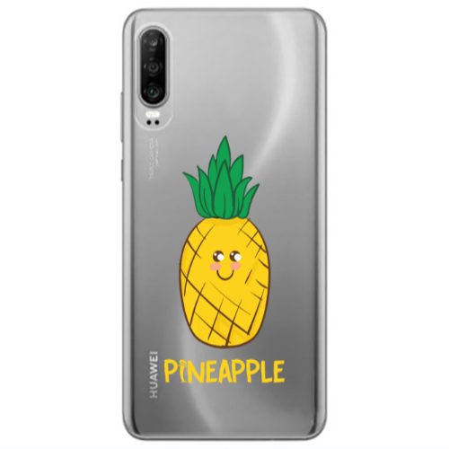 Huawei P30 Pineapple Transparent Silicone TPU Θήκη