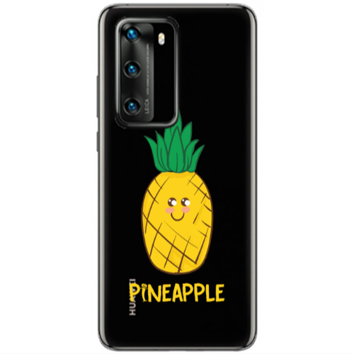 Huawei P40 Pineapple Transparent Silicone TPU Θήκη
