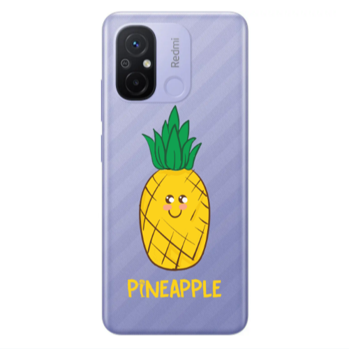 Xiaomi Redmi 12C Pineapple Transparent Silicone TPU Θήκη