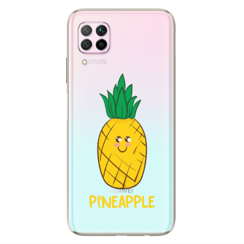 Huawei P40 Lite Pineapple Transparent Silicone TPU Θήκη