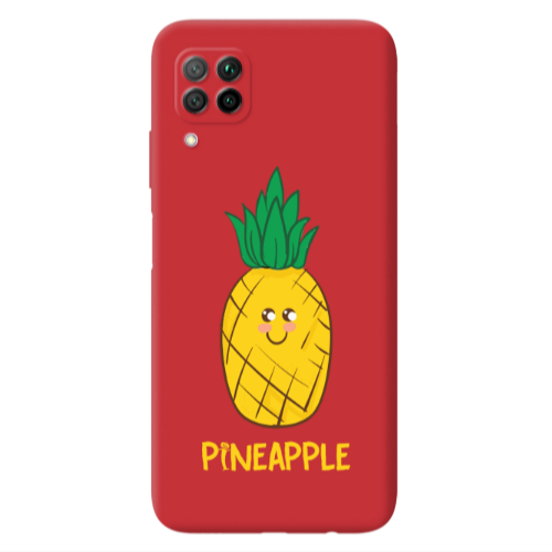 Huawei P40 Lite Pineapple Red Colored Silicone TPU Θήκη