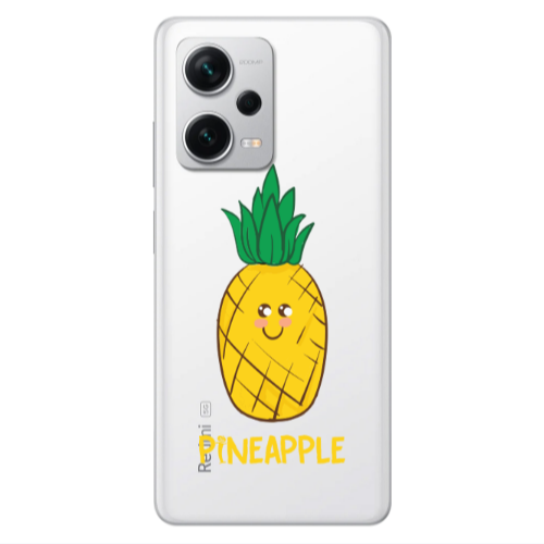 Xiaomi Redmi Note 12 5G Pineapple Transparent Silicone TPU Θήκη