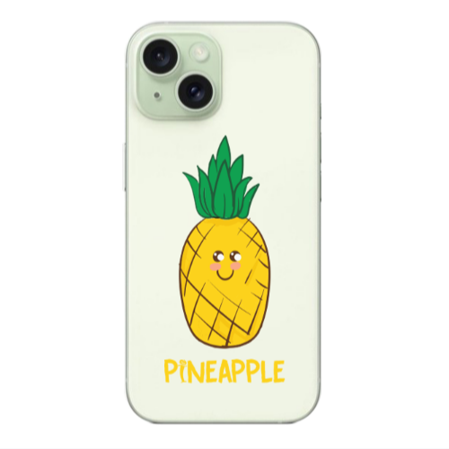 Apple iPhone 15 Pineapple Transparent Silicone TPU Θήκη