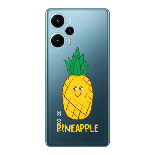 Xiaomi Poco F5 Pineapple Transparent Silicone TPU Θήκη
