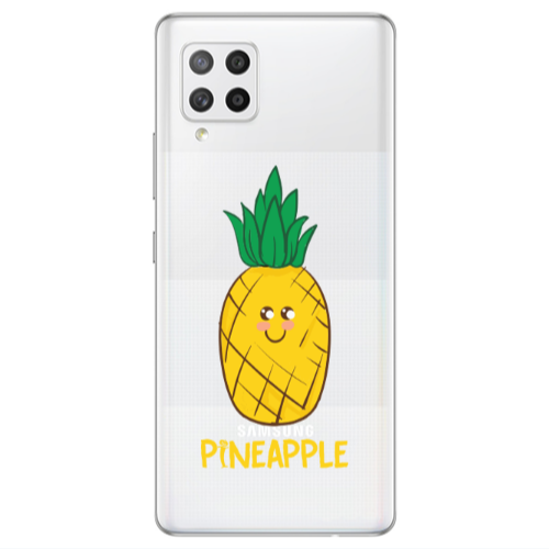Samsung A42 5G Pineapple Transparent Silicone TPU Θήκη