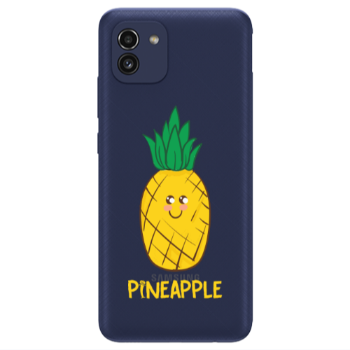 Samsung A03 Pineapple Transparent Silicone TPU Θήκη